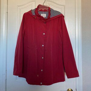 Market & Spruce Regan Rain Jacket Red Women's Size Large